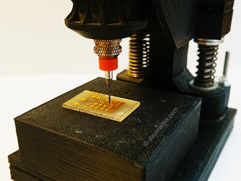 A desk drill press for a rotary tool (Dremel-like)