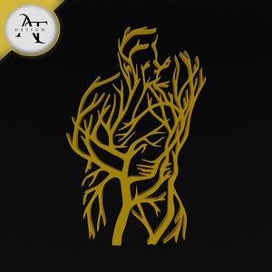 The Kiss Of Nature - Tree  - Line Art - 2D Wall Art Decor