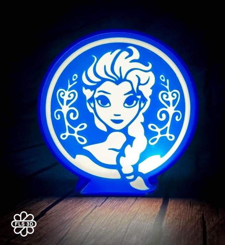 Frozen-Themed 3D LED Lightbox – Elsa Design