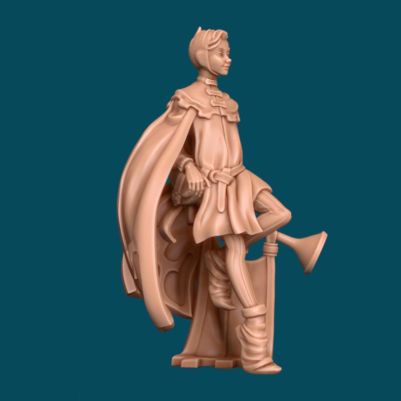 Zefyr, a herald bard - dnd miniature [presupported]