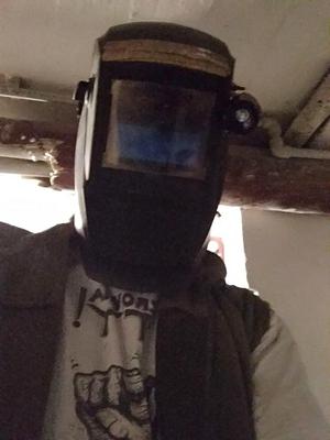 light on the welding helmet ( for xml-T6 ) 