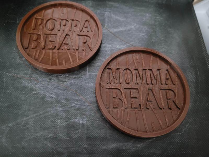 Momma and poppa bear coasters
