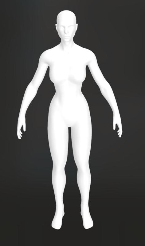 Female silhouette for an architectural model