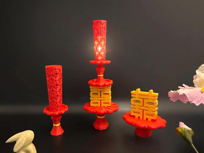 Wedding Candles|Candle Ambient Light|Desktop Ornament|No AMS/Supports/Glue|Assembly Model