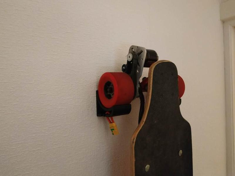 Longboard wall hangers with hooks