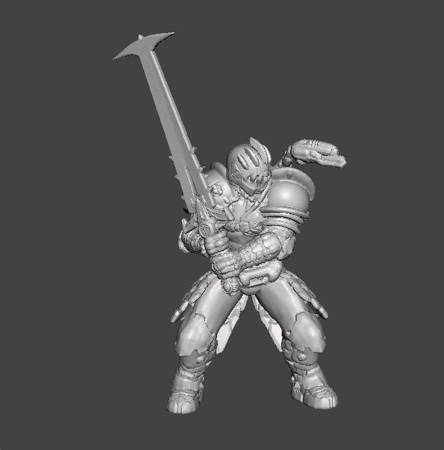 SLAYER SENTINEL ARMOR CRUCIBLE SWORD MINIATURE MODEL FIGURE FOR SCIFI GAMES RPG DND