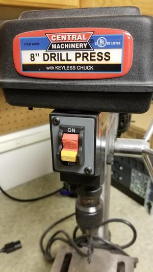 Central Machinery Drill Press Switch Plate