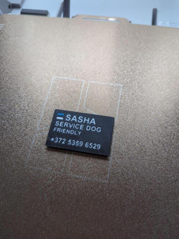 Customizable Service Dog Velcro Dog Tag