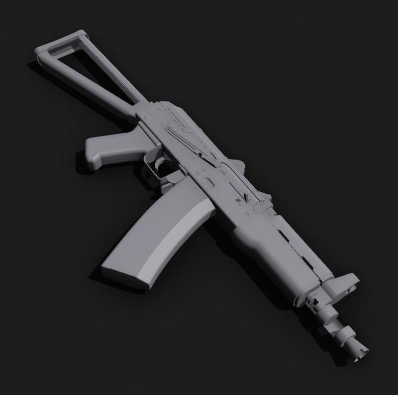 kalashnikov AKS-74U (PropGun) 1/1 SIze