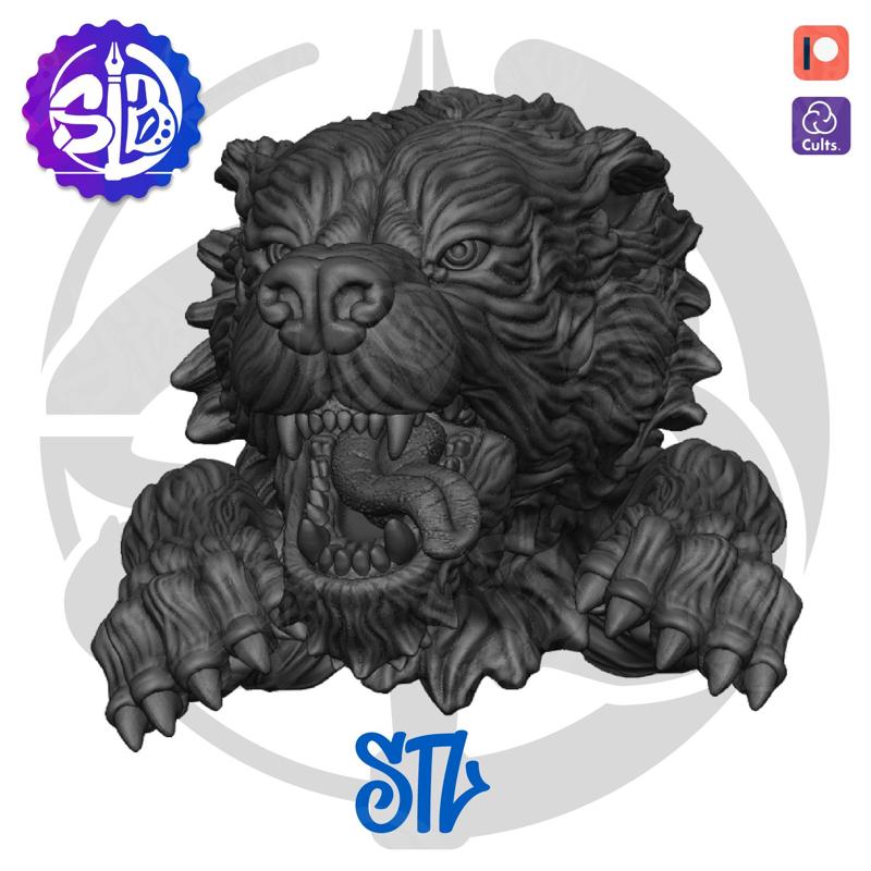 LOBO ROMPE MUROS - NO BRACKETS - 3MF - STL - HEADPHONE HOLDER