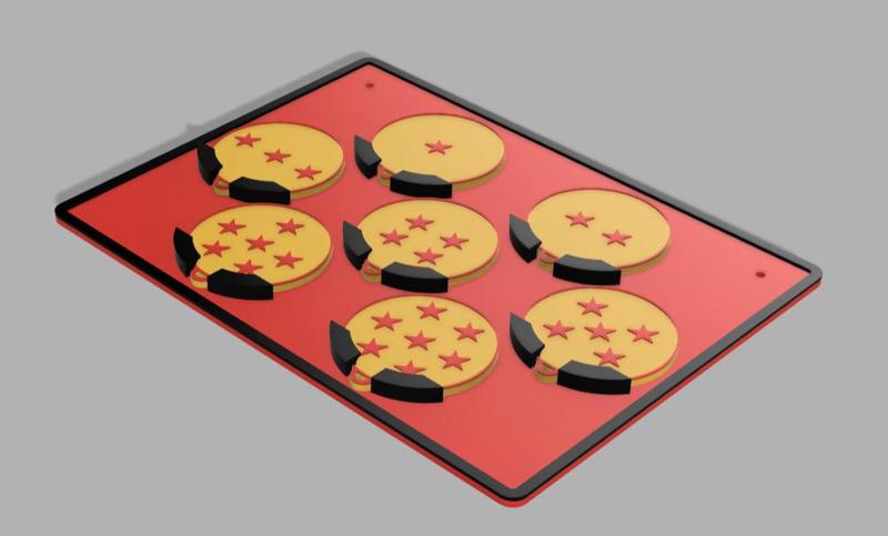 dragon ball z key holder + dragon spheres key rings