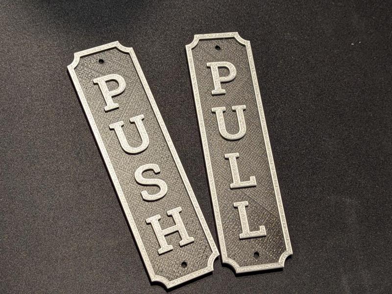 Push and Pull Signs - 2 Versions