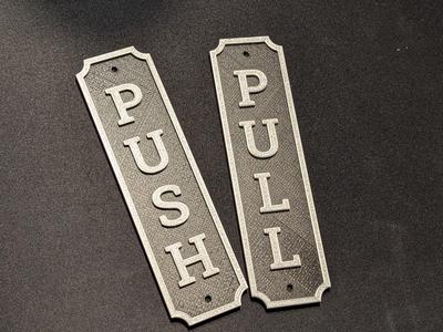 Push and Pull Signs - 2 Versions