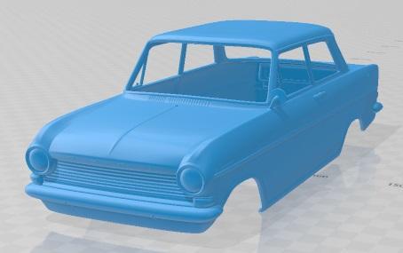 Opel Kadett 1962 Printable Body Car