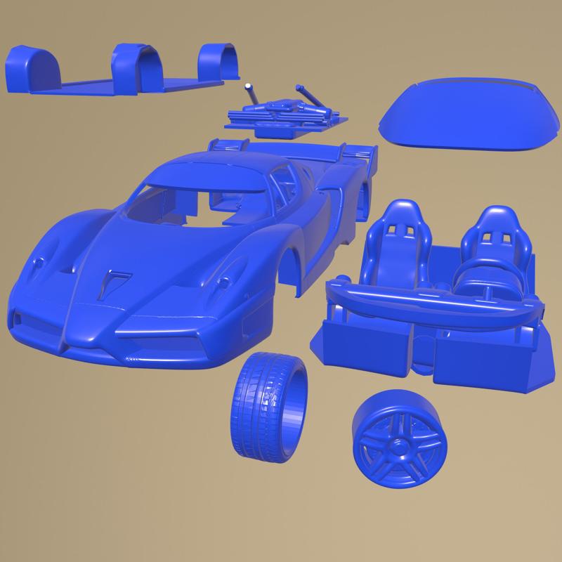 Ferrari FXX 2008 PRINTABLE CAR IN SEPARATE PARTS