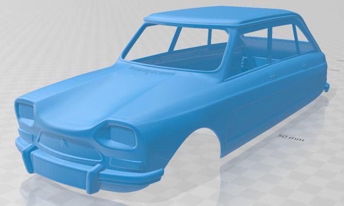 Citroen Ami 1969 Printable Body Car