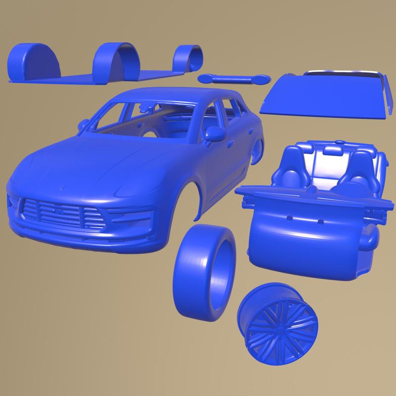 Porsche Macan Turbo 2019 PRINTABLE CAR IN SEPARATE PARTS