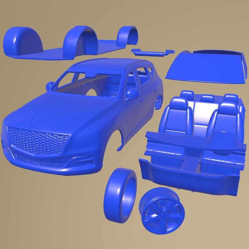 Genesis Gv80 2021 PRINTABLE CAR IN SEPARATE PARTS