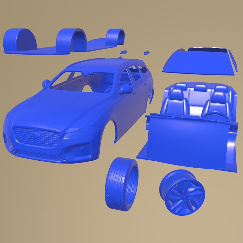 Jaguar XF Sportbrake PRINTABLE CAR IN SEPARATE PARTS