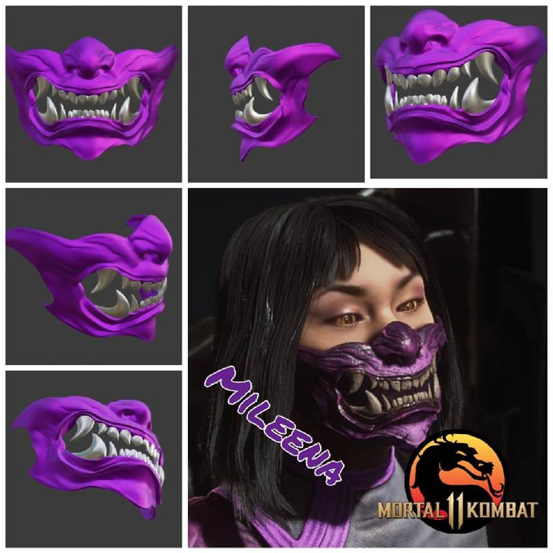 Mileena mask from Mortal Kombat 11 - Kiantan Slayer