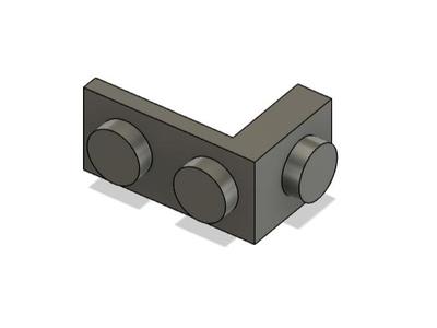 Lego bracket 1x1, 1x2