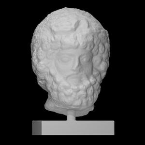 Head of wreathed bearded man