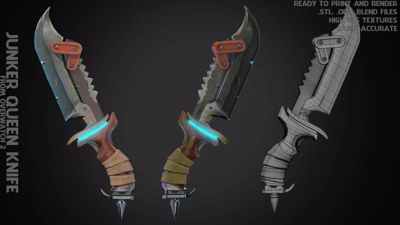 Overwatch 2 Junker Queen Knife for Cosplay