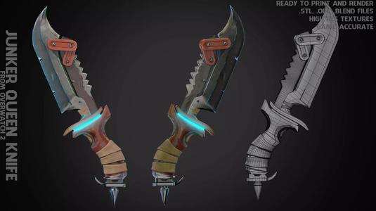 Overwatch 2 Junker Queen Knife for Cosplay