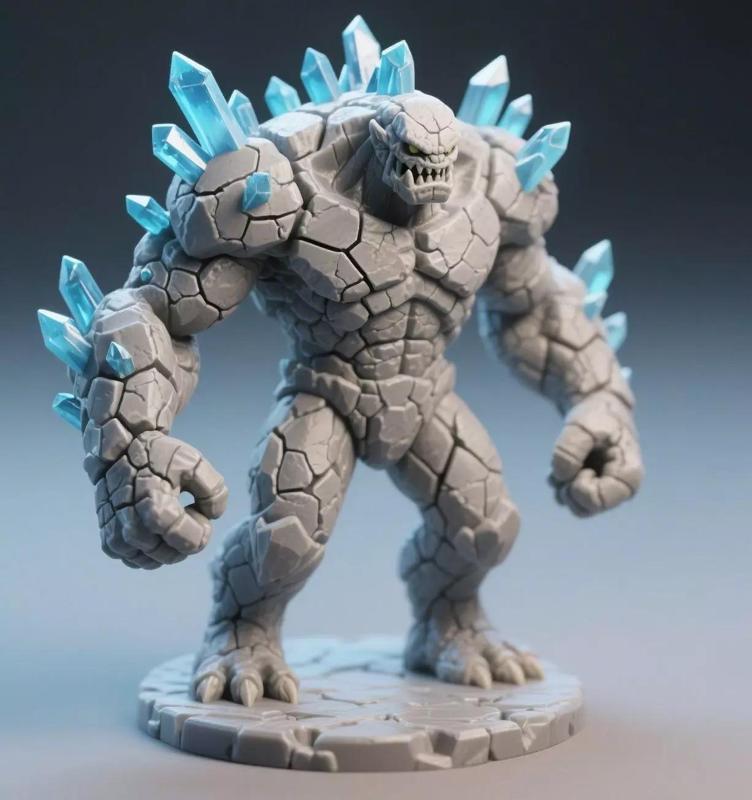 Crystal Spine Golem Elemental Monster
