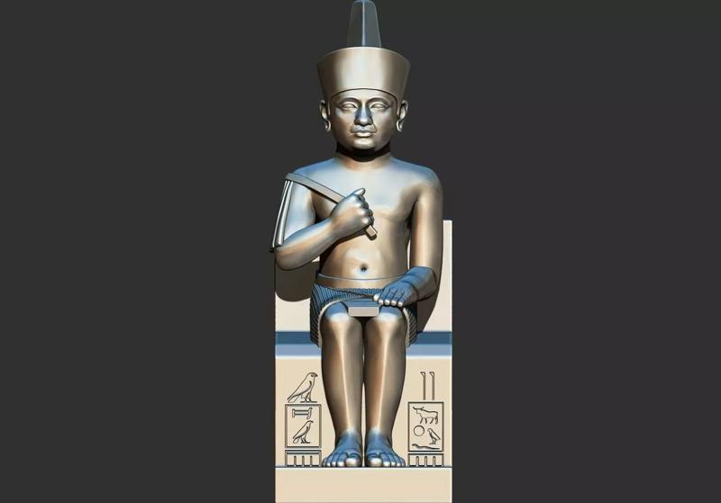 Egyptian King Khufu Statue 3D Printable Model STL