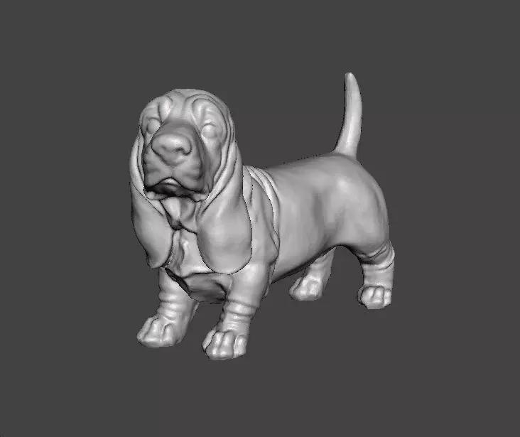DOG BASSET HOUND STATUE SCULPTURE FIGURE MODEL PET