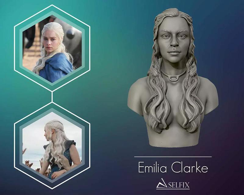 Emilia Clarke portrait Sculpture