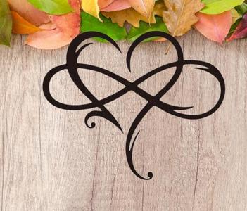 Infinity Heart Symbol LOVE ETERNAL STL AND SVG FILES