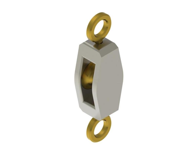 2 Sided Tiny Pulley for 6mm or Smaller Rope