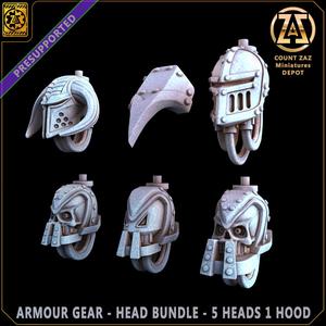 ARMOUR - GEAR - HEADS BUNDLE - 5 Heads and 1 Hood