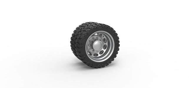 Diecast Rear semi wheel for pickup Version 20 Scale 1:25