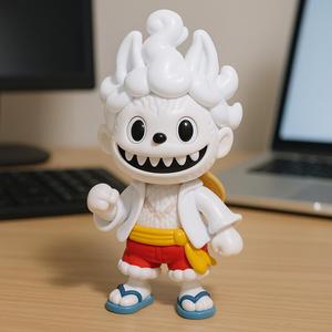 Labubu - Monkey D Luffy Gear 5 statue - 3D print