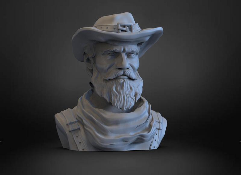 Bust of a Cowboy