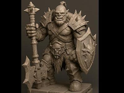 D&D Orc Tank with large Axe