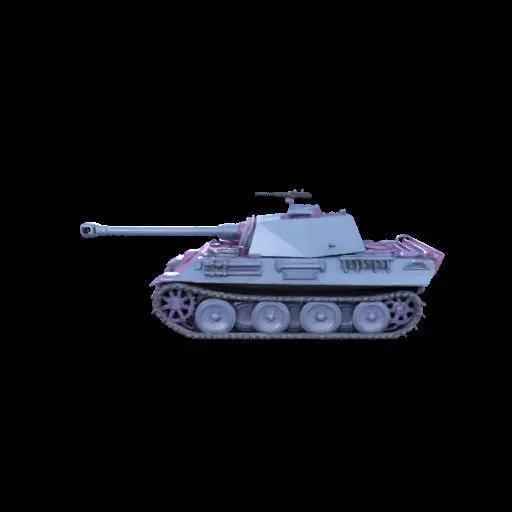 1958German Panther Tank 3D Model