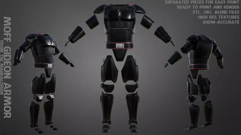 The Mandalorian Moff Gideon Armor for Cosplay