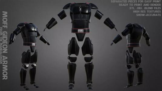 The Mandalorian Moff Gideon Armor for Cosplay