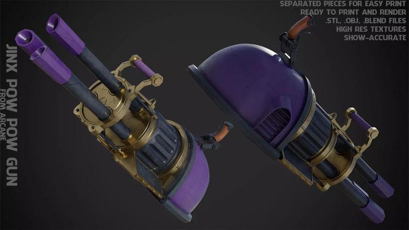 Arcane Jinx Pow Pow Gun for Cosplay