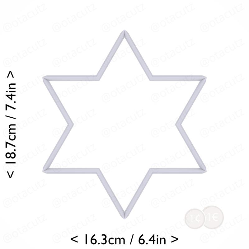 Hexagram Cookie Cutter 7in / 17.8cm