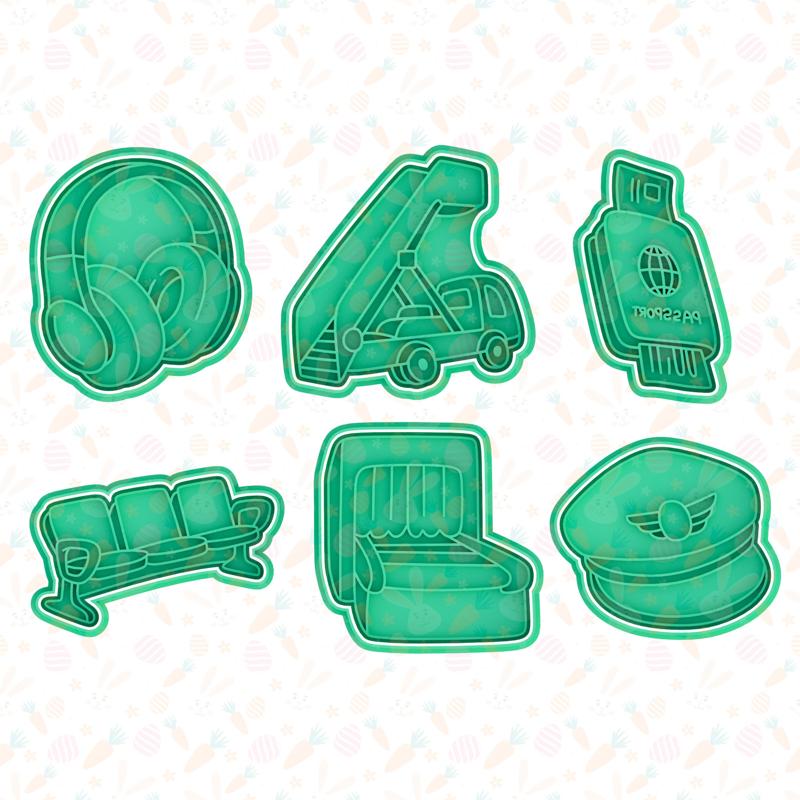 Airport cookie cutter set of 6