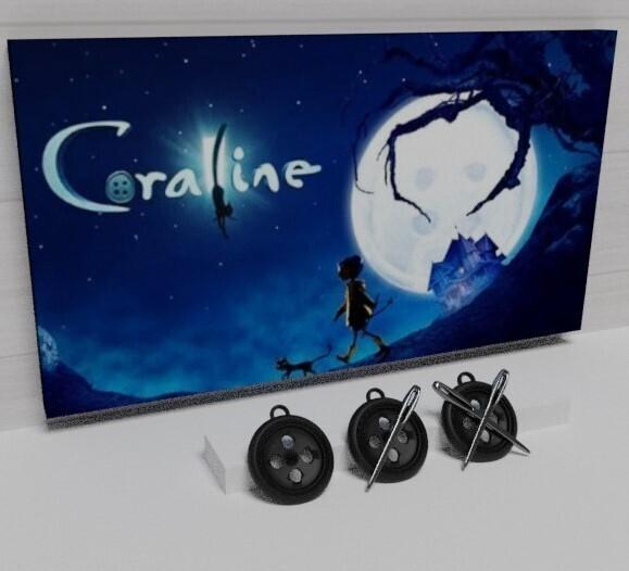 Coraline's button pendant earring | 3 models