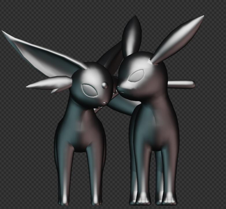 Espeon and Umbreon Love