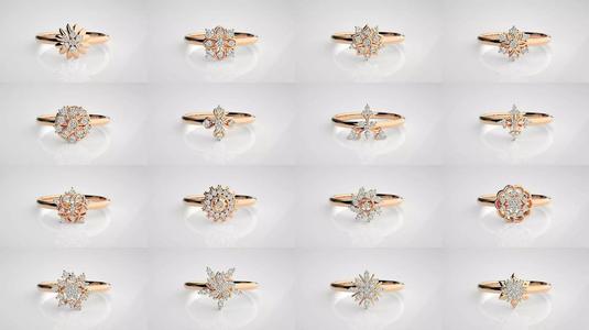 114 Flower Ultra light wt minimalist Women Ring 3dm stl renders  3D Model Collection