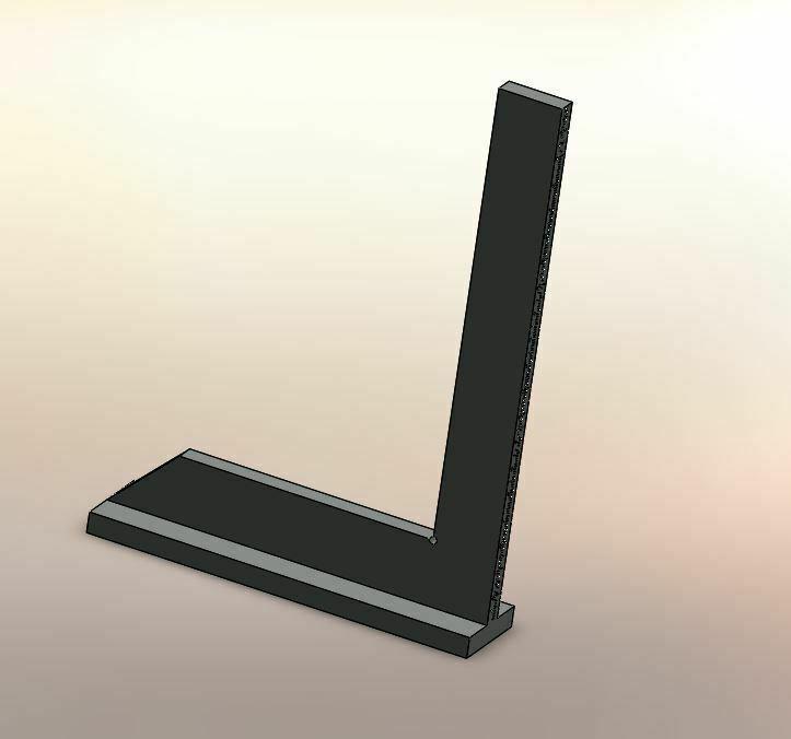 Set square 90 degrees with mm scale