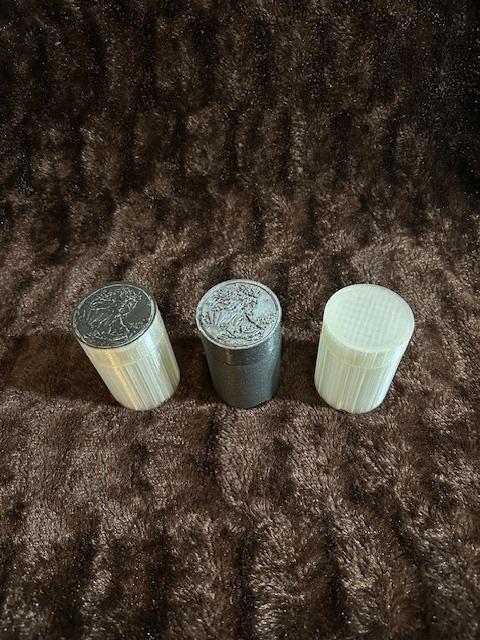 American Silver Eagle  Coin Tube Holder with two twist off tops!